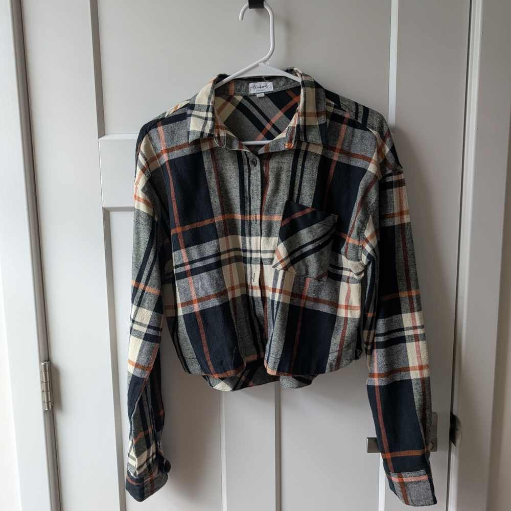 Plaid Button-Up Shirt